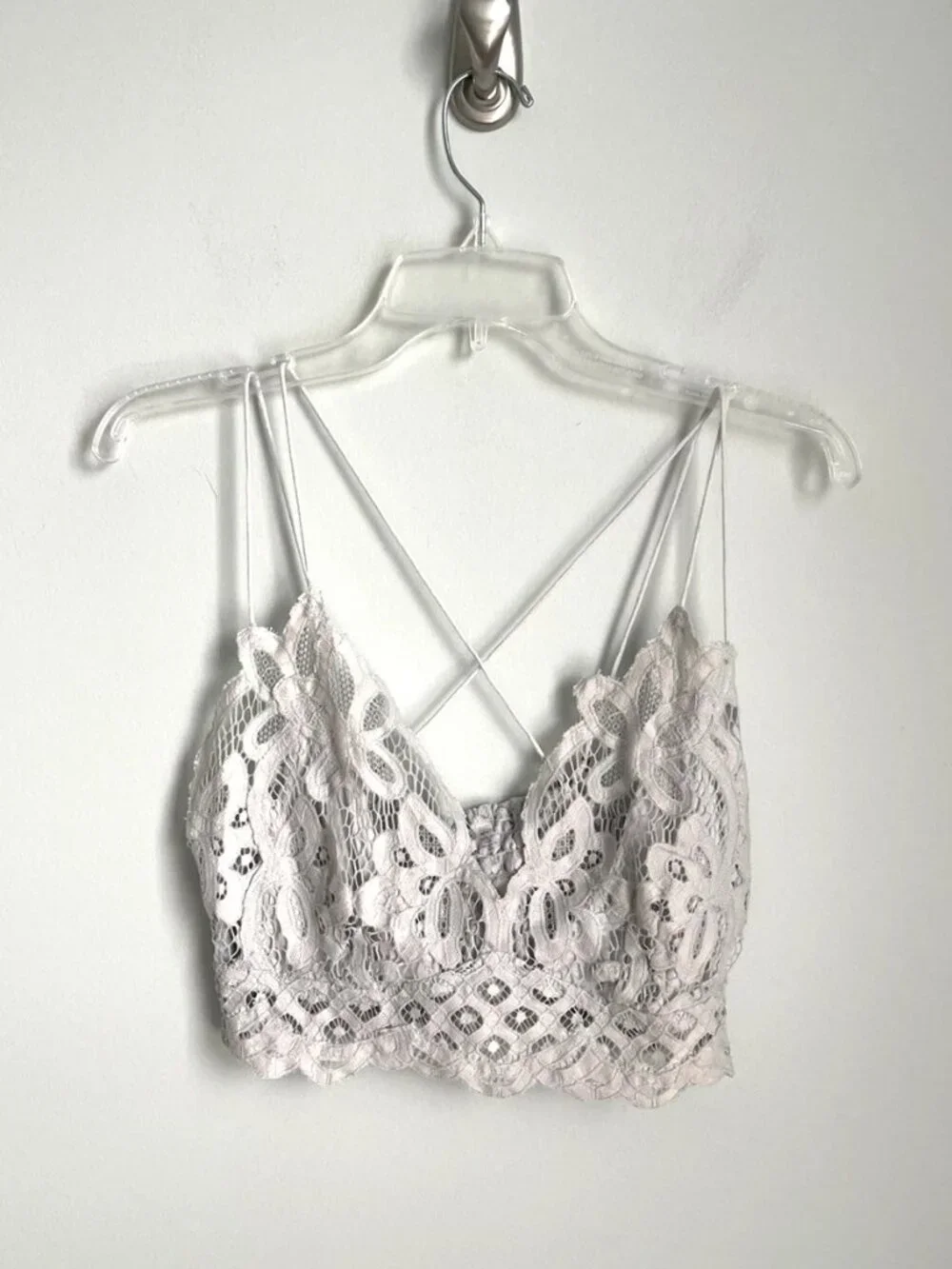 Free People FP One Light Blue Adella Bralette Boho Lace